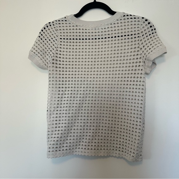 Mango White Short Sleeve Knit Top - Picture 3 of 4